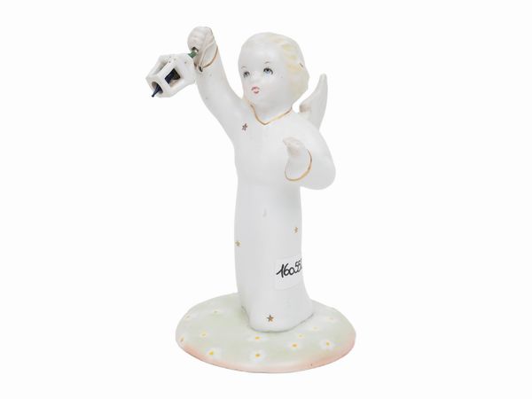 Piccolo lume da tavolo in porcellana policroma, Giovanni Ronzan  - Asta La casa moderna  - Associazione Nazionale - Case d'Asta italiane