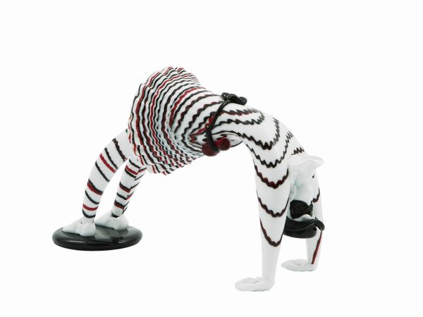 Arlecchino ginnasta Fulvio bianconi per Venini  - Asta La casa moderna  - Associazione Nazionale - Case d'Asta italiane