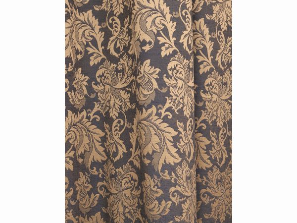 Coppia di tende in damasco  - Asta La casa moderna  - Associazione Nazionale - Case d'Asta italiane