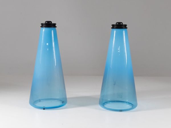 Coppia di lumi in vetro Cono, Ezio Didone per Arteluce  - Asta La casa moderna  - Associazione Nazionale - Case d'Asta italiane