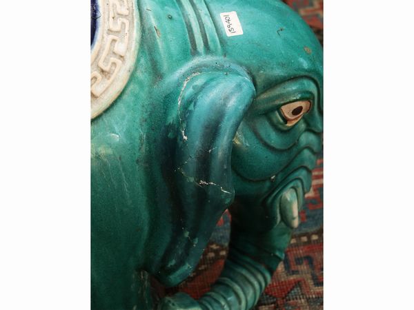 Sgabello portavasi in ceramica smaltata  - Asta La casa moderna  - Associazione Nazionale - Case d'Asta italiane