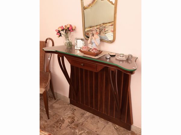 Piccola console in mogano  - Asta La casa moderna  - Associazione Nazionale - Case d'Asta italiane