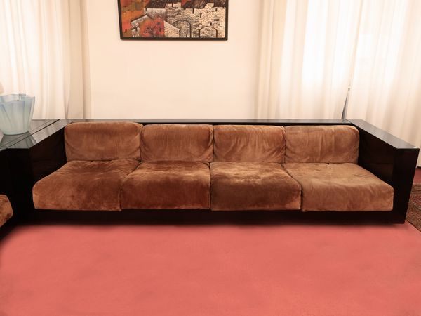 Divano a quattro posti Saratoga, Elena e Massimo Vignelli per Poltronova, 1964  - Asta La casa moderna  - Associazione Nazionale - Case d'Asta italiane