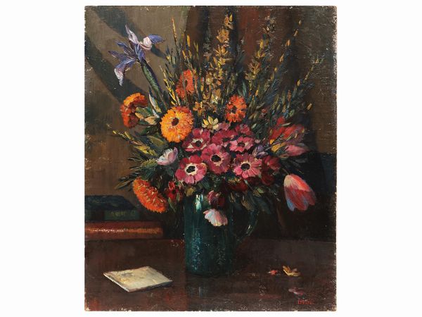 Dyalma Stultus : Calendole e anemoni 1965  - Asta La casa moderna  - Associazione Nazionale - Case d'Asta italiane