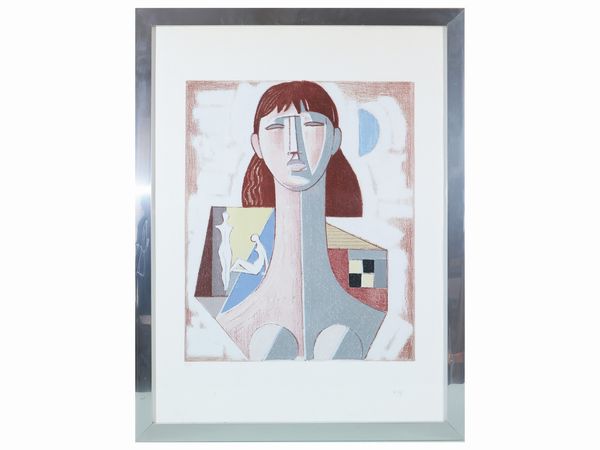 MARIO TOZZI : Volto  - Asta La casa moderna  - Associazione Nazionale - Case d'Asta italiane