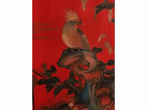 Paravento in lacca rossa  - Asta La casa moderna  - Associazione Nazionale - Case d'Asta italiane