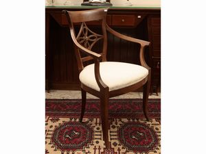 Divanetto a panca in noce  - Asta La casa moderna  - Associazione Nazionale - Case d'Asta italiane