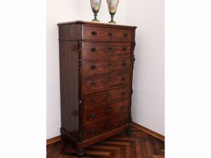 Secretaire impiallacciato in radica di noce e noce  - Asta La casa moderna  - Associazione Nazionale - Case d'Asta italiane