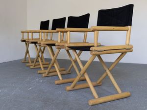 Serie di quattro poltroncine pieghevoli da regista  - Asta La casa moderna  - Associazione Nazionale - Case d'Asta italiane