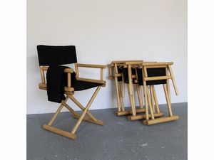 Serie di quattro poltroncine pieghevoli da regista  - Asta La casa moderna  - Associazione Nazionale - Case d'Asta italiane