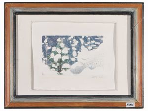 Lotto composto da: un disegno, tre acqueforti e una litografia (5)  - Asta La casa moderna  - Associazione Nazionale - Case d'Asta italiane