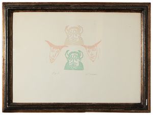 MINO MACCARI : Lotto di grafica composto da 4 litografie (4)  - Asta La casa moderna  - Associazione Nazionale - Case d'Asta italiane