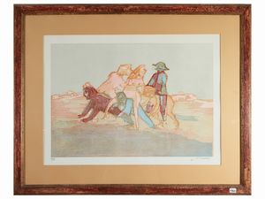 MINO MACCARI : Lotto di grafica composto da 4 litografie (4)  - Asta La casa moderna  - Associazione Nazionale - Case d'Asta italiane