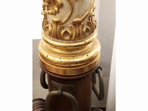 Colonna in legno intagliato, dorato e laccato  - Asta La casa moderna  - Associazione Nazionale - Case d'Asta italiane
