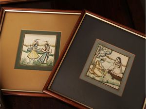 Cinque piccoli pannelli orientali decorativi  - Asta La casa moderna  - Associazione Nazionale - Case d'Asta italiane