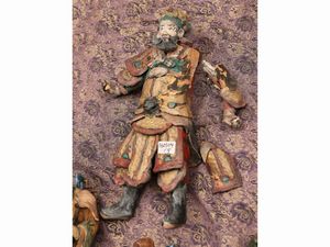 Gruppo di nove figure in terracotta invetriata, Cina  - Asta La casa moderna  - Associazione Nazionale - Case d'Asta italiane