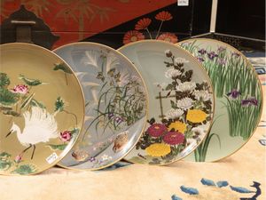 Alzata centrotavola ruotante in metallo argentato  - Asta La casa moderna  - Associazione Nazionale - Case d'Asta italiane