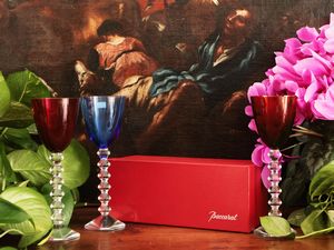 Serie di sei calici arlecchino in cristallo, Baccarat  - Asta La casa moderna  - Associazione Nazionale - Case d'Asta italiane