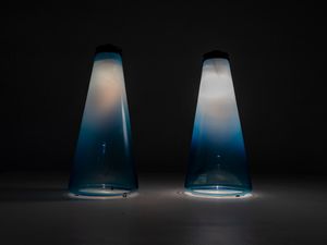 Coppia di lumi in vetro Cono, Ezio Didone per Arteluce  - Asta La casa moderna  - Associazione Nazionale - Case d'Asta italiane