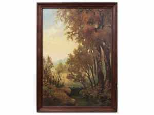 Scuola russa della fine del XIX secolo - Scorcio di bosco