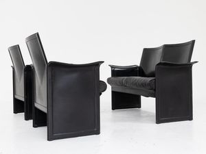 Divanetto e coppia di poltroncine modello Korium Di Tito Agnoli per Matteo Grassi  - Asta La casa moderna  - Associazione Nazionale - Case d'Asta italiane