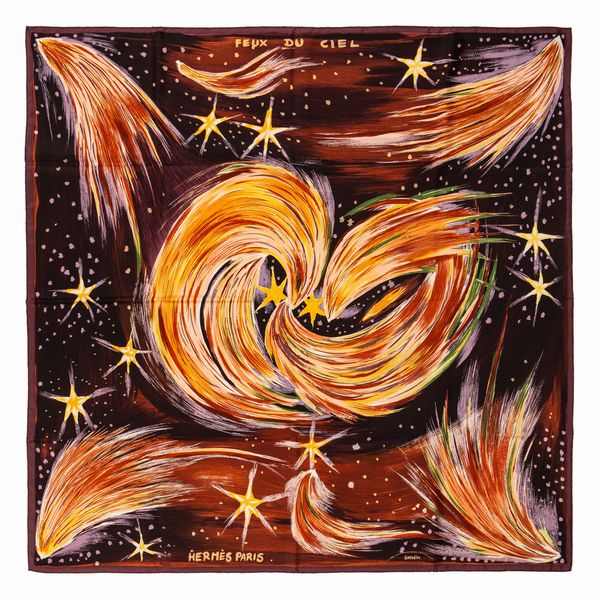 Hermès : Foulard Feux Du Ciel  - Asta Luxury Fashion - Associazione Nazionale - Case d'Asta italiane