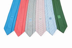 Hermès - Lotto composto da 6 cravatte