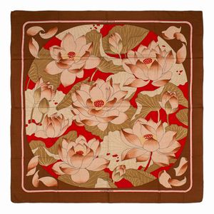 Hermès - Grand foulard Fleurs de Lotus