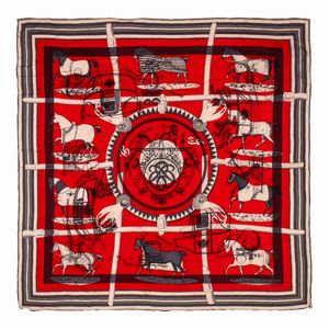 Hermès - Grand foulard Couvertures et tenues de jour