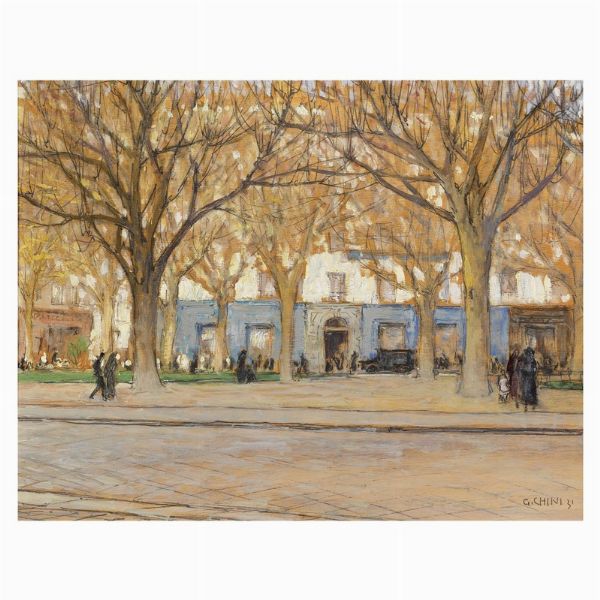 CHINI GALILEO : ������ Galileo Chini  - Asta DIPINTI DEL SECOLO XIX - Associazione Nazionale - Case d'Asta italiane