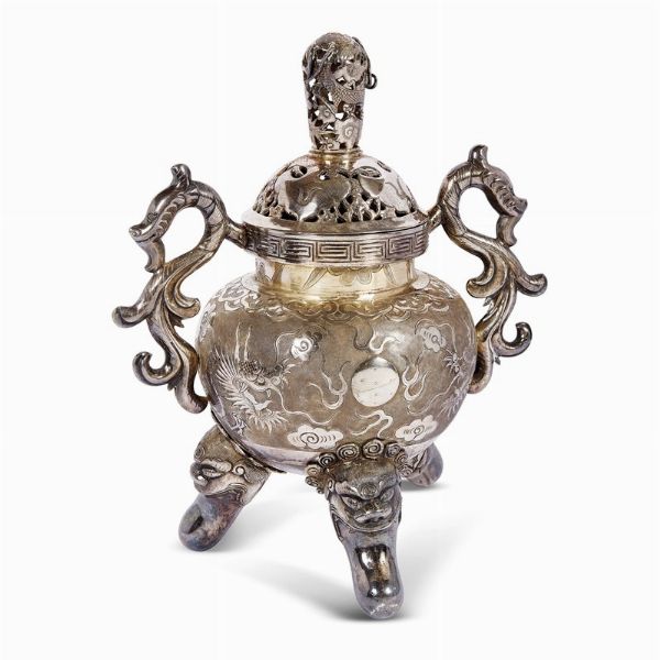 INCENSITORE, CINA, PERIODO QING, SEC. XIX  - Asta Arte Orientale 东方艺术 - Associazione Nazionale - Case d'Asta italiane