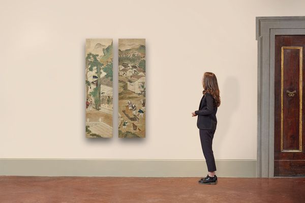 COPPIA DI DIPINTI, CINA, DINASTIA QING, SEC. XVIII-XIX  - Asta Arte Orientale 东方艺术 - Associazione Nazionale - Case d'Asta italiane