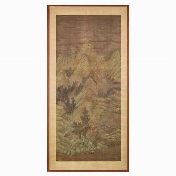 COPPIA DI DIPINTI, CINA, DINASTIA QING, SEC. XIX  - Asta Arte Orientale 东方艺术 - Associazione Nazionale - Case d'Asta italiane