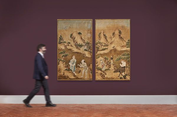 COPPIA DI DIPINTI, CINA, DINASTIA QING, SEC. XIX  - Asta Arte Orientale 东方艺术 - Associazione Nazionale - Case d'Asta italiane