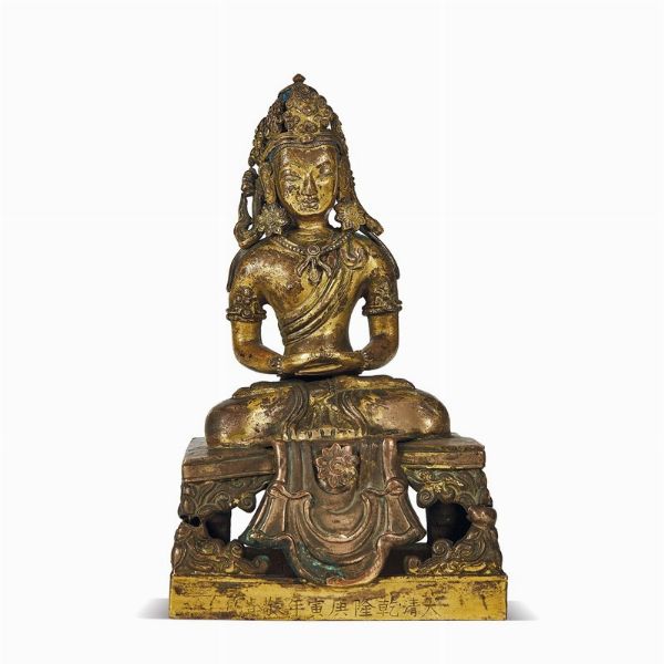 STATUA, CINA, DINASTIA QING, SEC. XVIII  - Asta Arte Orientale 东方艺术 - Associazione Nazionale - Case d'Asta italiane