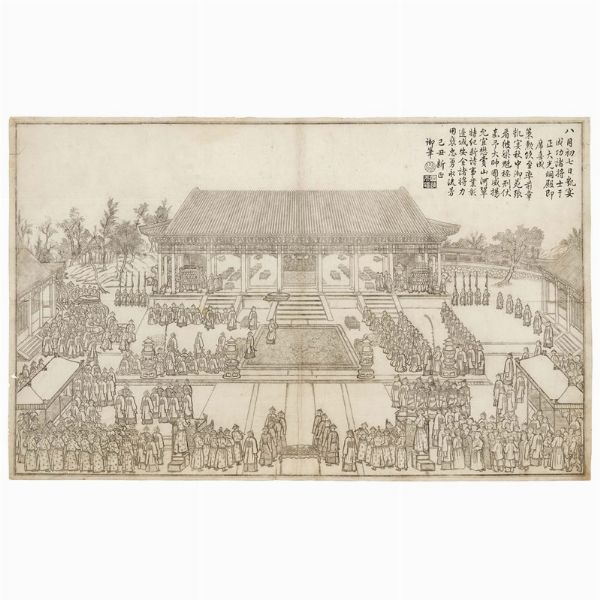 GRUPPO DI DIECI ACQUEFORTI, CINA, DINASTIA QING, SEC. XIX, DAO GUANG (1829)  - Asta Arte Orientale 东方艺术 - Associazione Nazionale - Case d'Asta italiane
