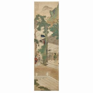 COPPIA DI DIPINTI, CINA, DINASTIA QING, SEC. XVIII-XIX  - Asta Arte Orientale 东方艺术 - Associazione Nazionale - Case d'Asta italiane