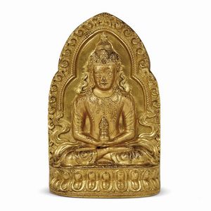 PLACCA VOTIVA , CINA, DINASTIA QING, SEC.XIX  - Asta Arte Orientale 东方艺术 - Associazione Nazionale - Case d'Asta italiane