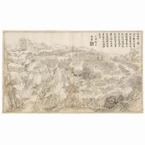 GRUPPO DI DIECI ACQUEFORTI, CINA, DINASTIA QING, SEC. XIX, DAO GUANG (1829)  - Asta Arte Orientale 东方艺术 - Associazione Nazionale - Case d'Asta italiane