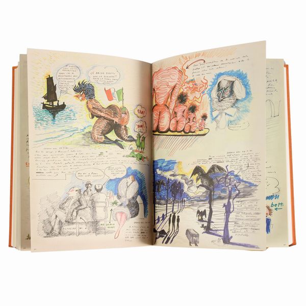 Federico Fellini  - Asta Arte Moderna e Contemporanea- Web Only - Associazione Nazionale - Case d'Asta italiane