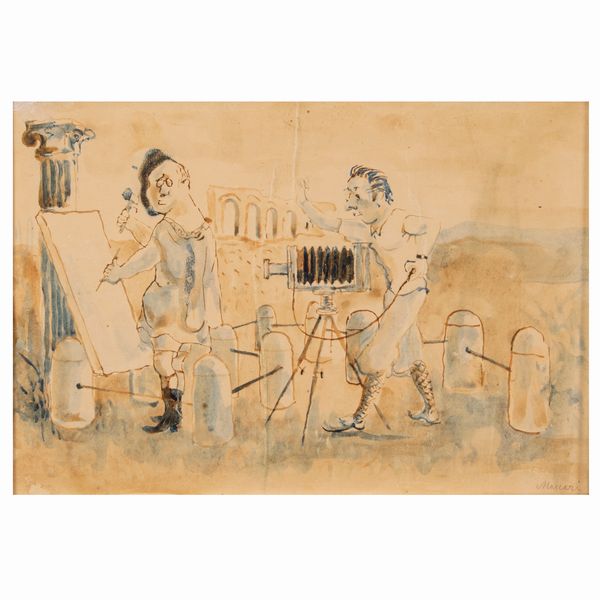 Mino Maccari  - Asta Arte Moderna e Contemporanea- Web Only - Associazione Nazionale - Case d'Asta italiane