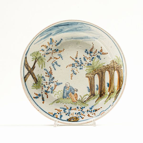 Piatto.<BR>Liguria, XIX-XX secolo (?).  - Asta Maioliche e Porcellane da Collezione - Associazione Nazionale - Case d'Asta italiane