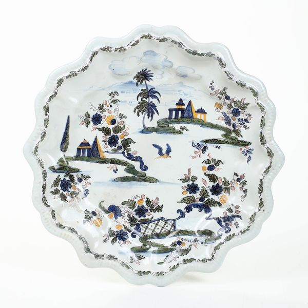 Piatto.<BR>Nove, Manifattura Antonibon, 1760-1780.  - Asta Maioliche e Porcellane da Collezione - Associazione Nazionale - Case d'Asta italiane