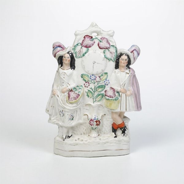 Grande gruppo.<BR>Inghilterra, Staffordshire, periodo vittoriano, XIX secolo.  - Asta Maioliche e Porcellane da Collezione - Associazione Nazionale - Case d'Asta italiane