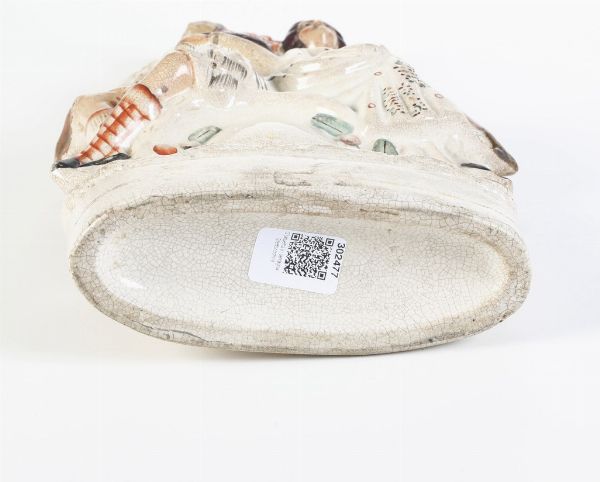 Grande gruppo.<BR>Inghilterra, Staffordshire, periodo vittoriano, XIX secolo.  - Asta Maioliche e Porcellane da Collezione - Associazione Nazionale - Case d'Asta italiane