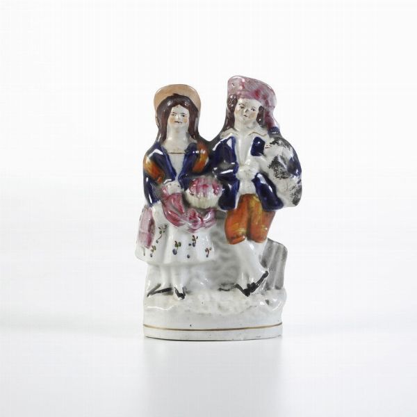 Gruppo.<BR>Inghilterra, Staffordshire, periodo vittoriano, XIX secolo.  - Asta Maioliche e Porcellane da Collezione - Associazione Nazionale - Case d'Asta italiane