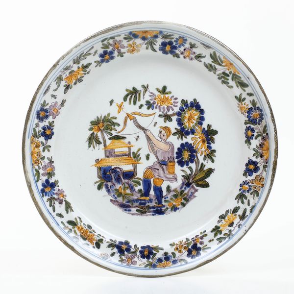 Piatto.<BR>Italia del nord, manifattura indeterminata, XIX secolo (?).<BR>  - Asta Maioliche e Porcellane da Collezione - Associazione Nazionale - Case d'Asta italiane