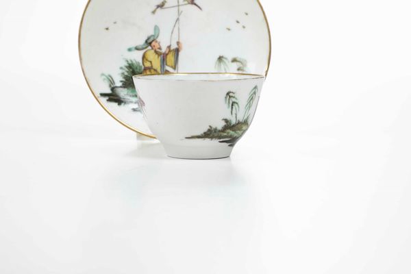 Tazza con piattino.<BR>Nove, Manifattura Antonibon, gestione Parolin, 1785-1790.<BR>  - Asta Maioliche e Porcellane da Collezione - Associazione Nazionale - Case d'Asta italiane