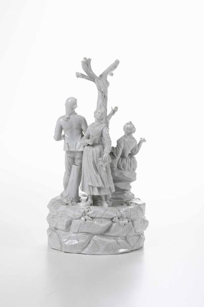 Gruppo centrotavola.<BR>Nove, Manifattura Antonibon, verso il 1800.  - Asta Maioliche e Porcellane da Collezione - Associazione Nazionale - Case d'Asta italiane