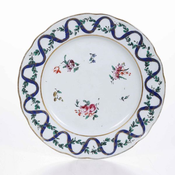 Piatto.<BR>Doccia, Manifattura Ginori, ultimo quarto del XVIII secolo.  - Asta Maioliche e Porcellane da Collezione - Associazione Nazionale - Case d'Asta italiane
